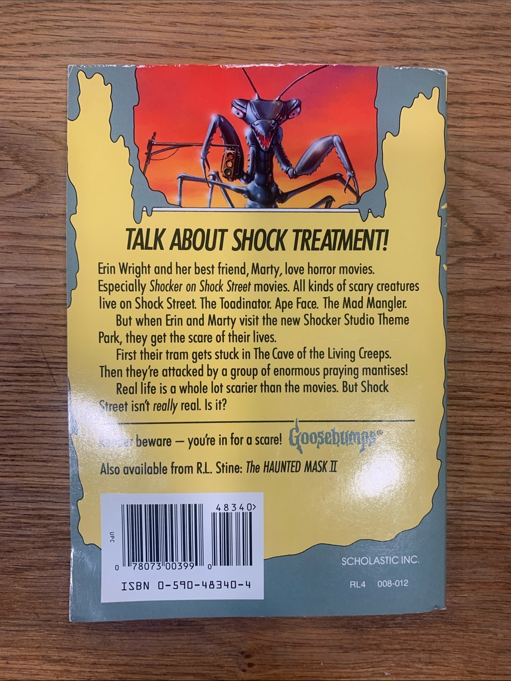 R.L. Stine Goosebumps "A Shocker on Shock Street" - Yellow/Red Cover - Picture 3 of 4